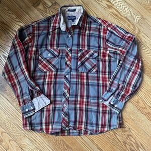 Vintage Botany 500 Long Sleeve Collared Plaid Flannel Mens Button Up Medium